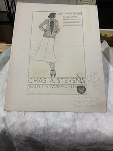Vintage Original Advertising Art For Newspaper, Magazine  For Charles A. Stevens