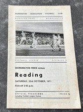 Workington v Reading 1971/72