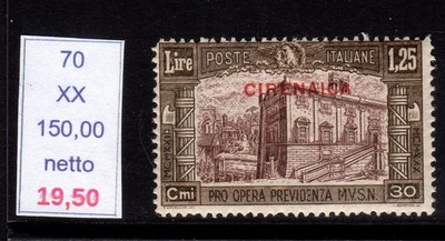 Cyrenaica Milizia III lire 1. 25 + 30 new integral rubber mnh
