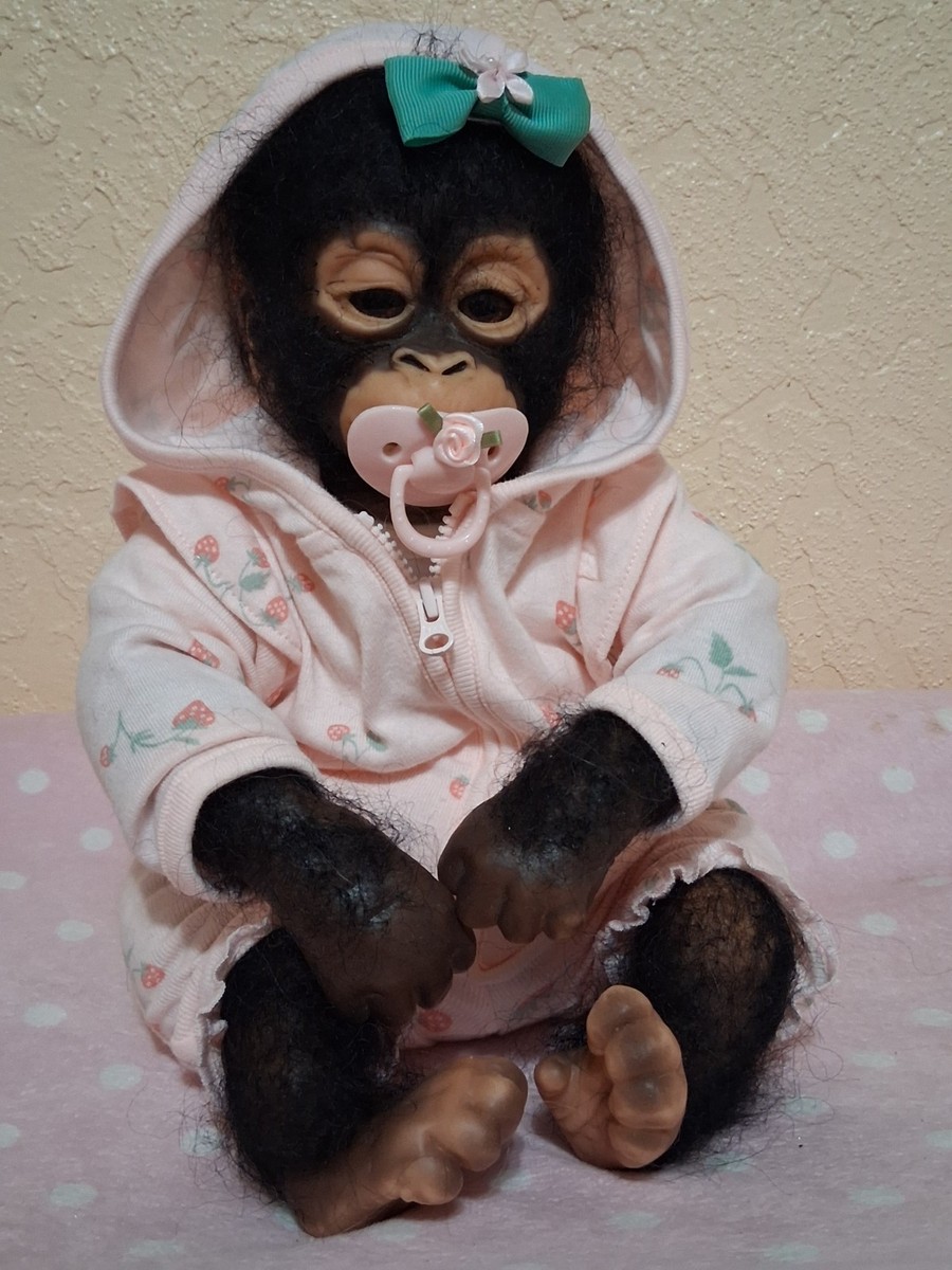 Reborn baby monkey/chimp silicone Ashton Drake doll | eBay