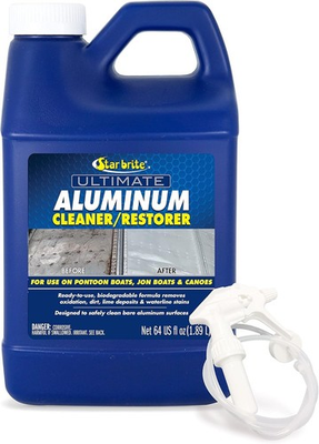 #ad STAR BRITE Aluminum Cleaner Restorer 64oz w Sprayer for Boats Canoes Pontoons $38.99