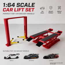 1:64 Diorama Car Lifter Model Kit Garage Workshop Repair Props Tools Accessories