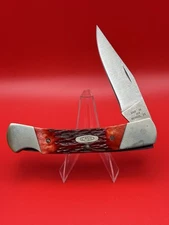 NEW VINTAGE CASE XX  61405L LOCKBACK RED JIG BONE HANDLES 1997 KNIFE