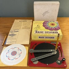 Vtg Magic Designer f/k/a Hoot-Nanny Northern Signal Co Drawing Toy +discs +Box