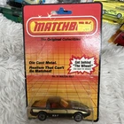 Matchbox No 31Mazda RX-7 Die-Cast Car Vintage, Opening Doors,black/ Gold On Card