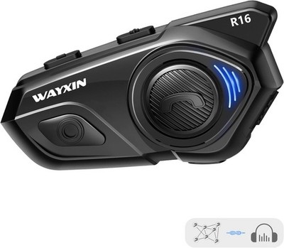 Wayxin R16 Motorrad Bluetooth Headset Intercom IP67 FM Radio 6 Personen