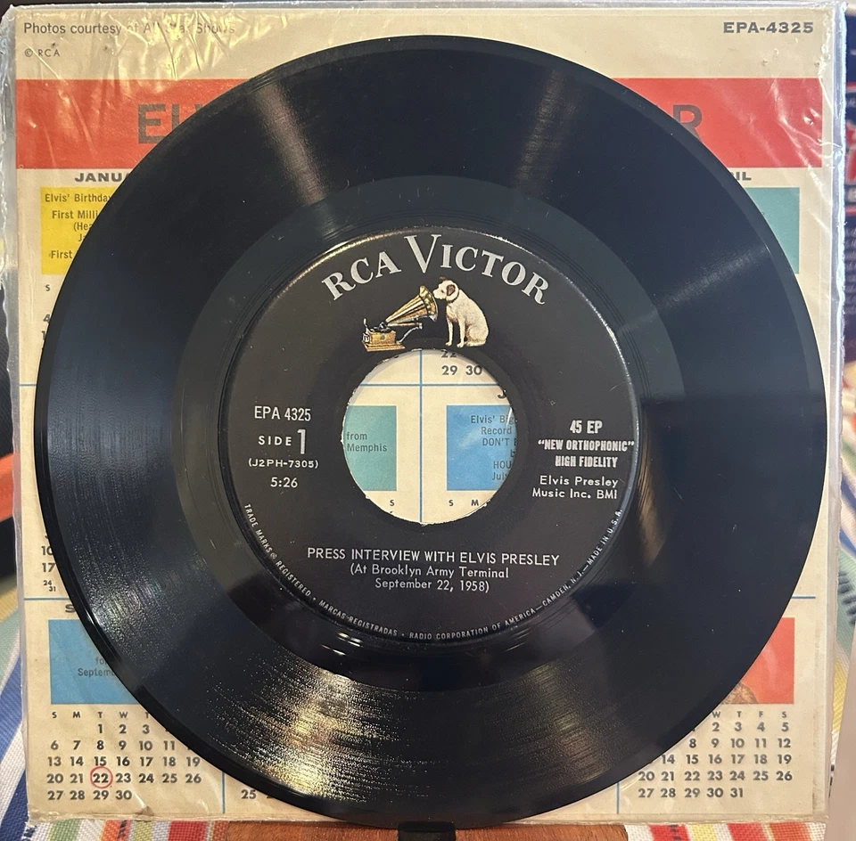 ELVIS PRESLEY 45 EP ELVIS SAILS EPA-4325 SUPER CLEAN Still In Loose Baggy- 1959 - Image 3 of 4