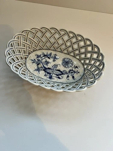 Meissen Openwork Bowl Dish 24 x 17.5 cm