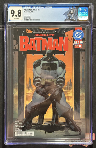 Absolute Batman #1 CGC 9.8 (2026) - Dragotta Cover - Tenth Printing DC Comics