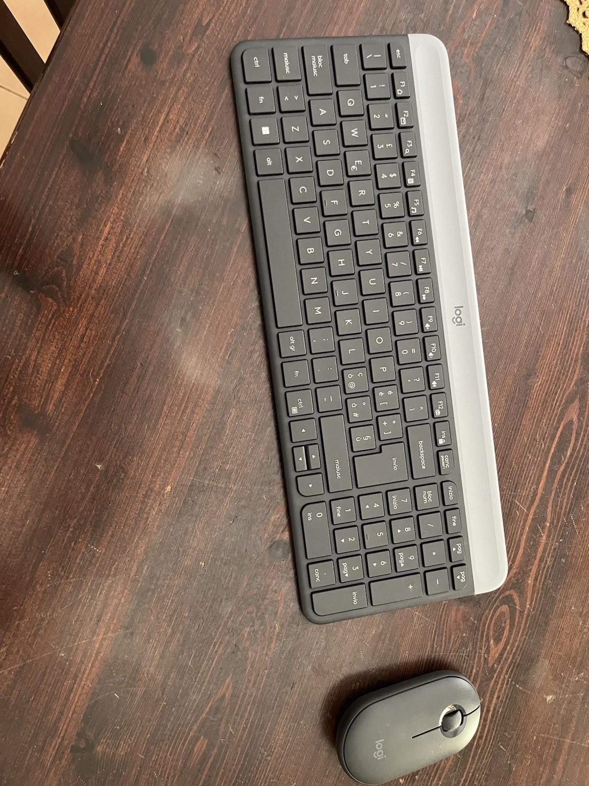 Logitech Set Tastiera e Mouse Standard Nero/Grigio QWERTY Italiano