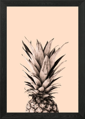 Ananas Kunst 3 gerahmte Wandbilder Poster Leinwanddruck Bild