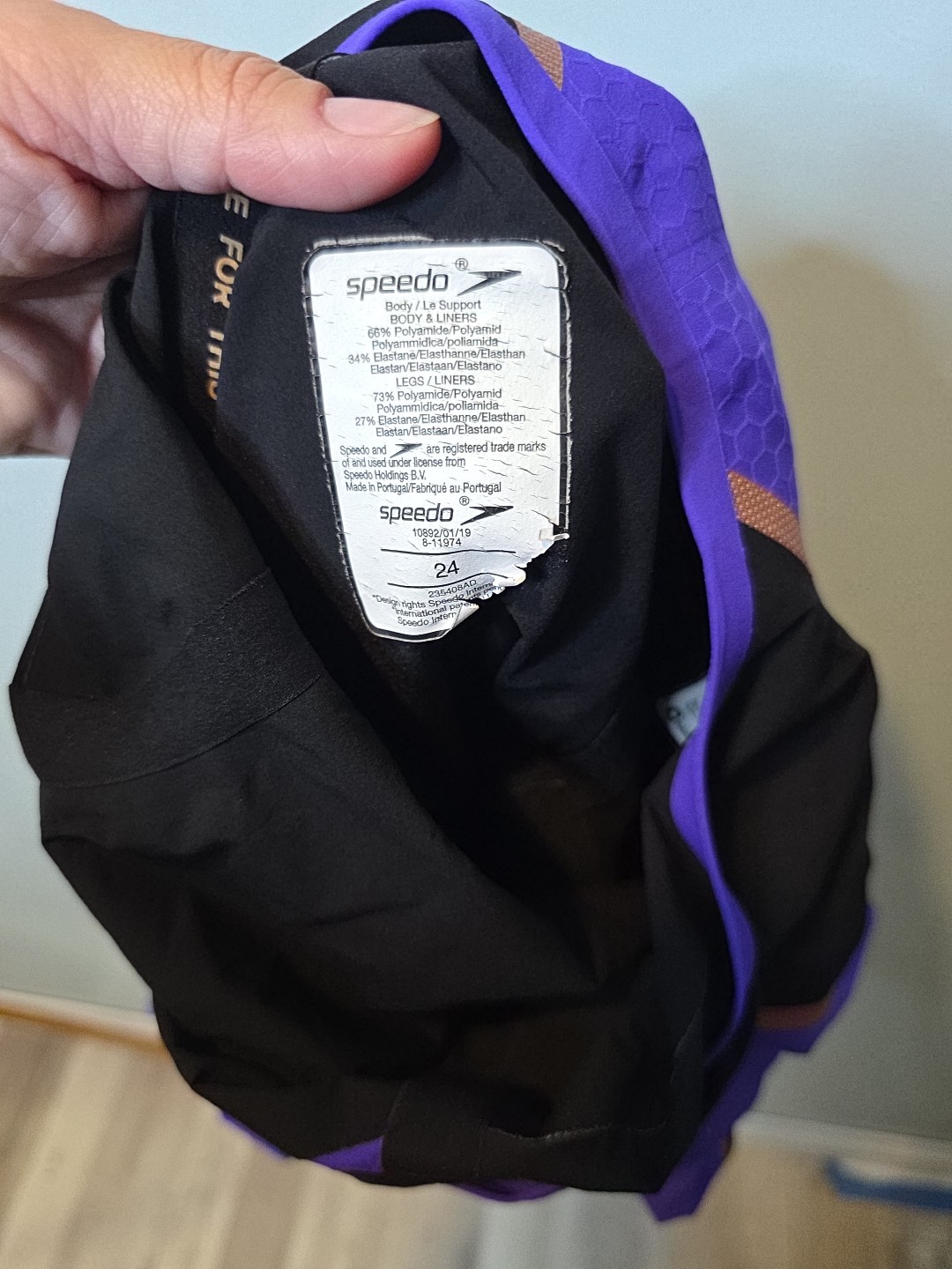 Speedo Fastskin LZR Intent Open Back Kneeskin Tech Suit Swimsuit Size 24