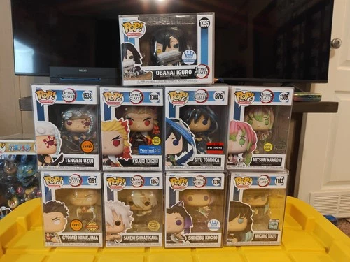Funko Pop! Animation Lot of 9 (Demon Slayer) Complete Hashira Set W/ Chase Ver.