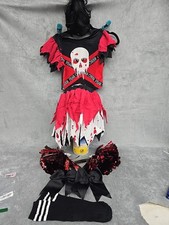Kids Zombie Fear Cheer Halloween Costume Red / Black Halloween
