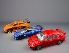 Vintage Kinsmart Diecast Pull Back Cars Lot Of 3 Multicolor Scale 1:38