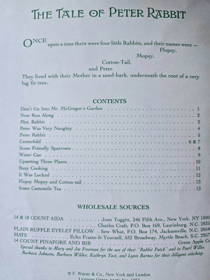 Tale Of Peter Rabbit Counted Cross Stitch Pattern Beatrix Potter  - Image 3 of 3