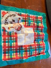 Vintage Girl Scouts Brownie Handkerchief 8.5  x8.5  Free shipping Used 70s