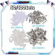 50/100 Sets 4mm Female Male Bullet Crimp Terminal Wire Connector Socket