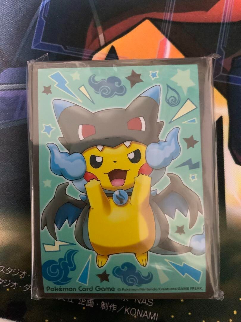 Poncho Wearing Pikachu Mega Charizard X Deck shield 62 Poncho Wearing Pikachu Mega Charizard X Deck shield 62