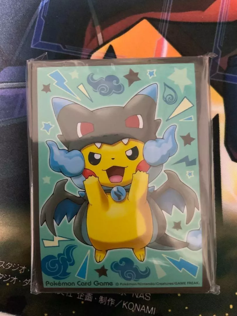 Poncho Wearing Pikachu Mega Charizard X Deck shield 62 sleeves