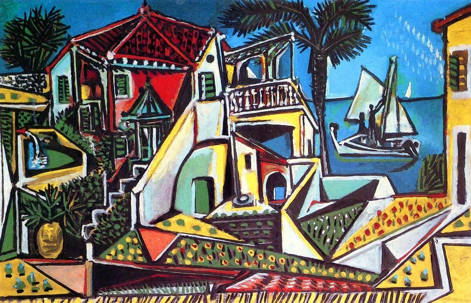 Paisaje mediterráneo, Picasso - ARTE DE PARED LIENZO O IMPRESO Foto 3 de 4
