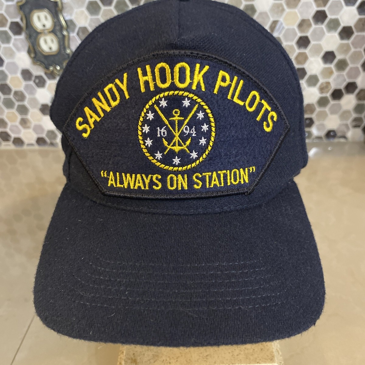 USCG Station Sandy Hook Pilots Coast Guard Hat VTG Navy USCG Station Sandy Hook Pilots Coast Guard Hat VTG Navy