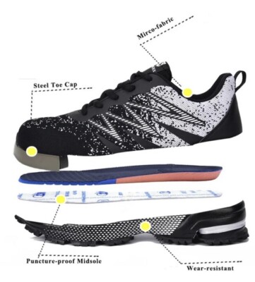 SUADEX Steel Toe Shoes for Men Women Indestructible. Size 43  display picture 1