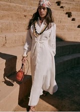 Sezane Magda Dress in  Ecru cream -Women's size 4