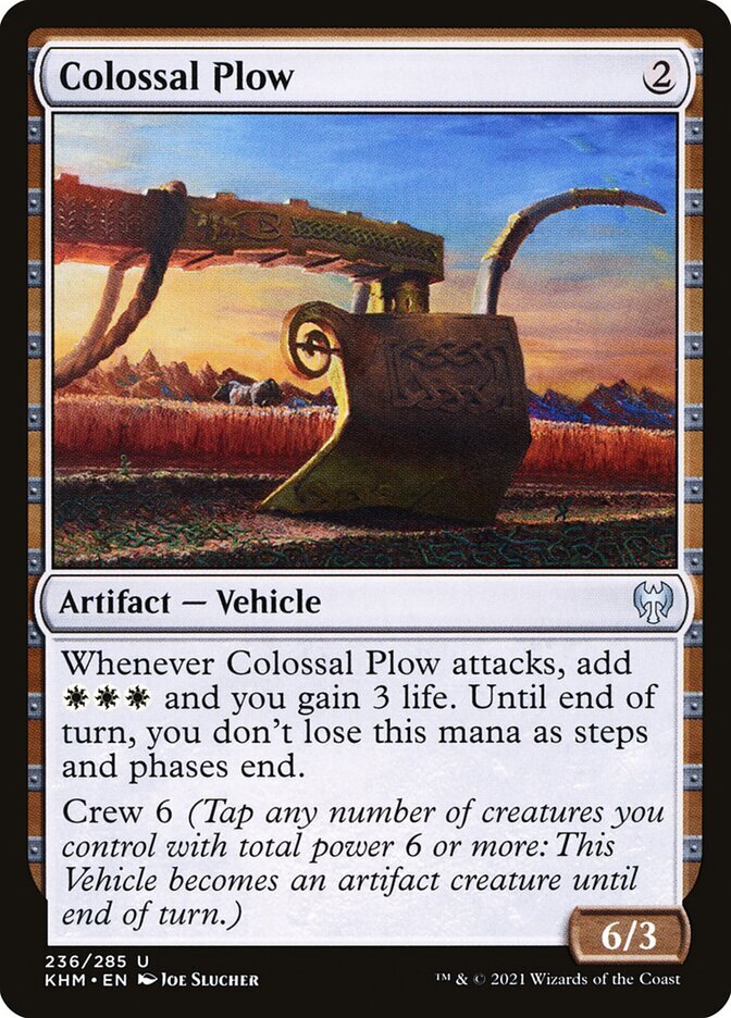 Magic the Gathering (mtg): KHM: Colossal Plow  (x 4)