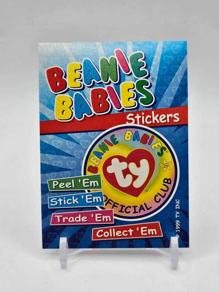 1999 TY Beanie Babies STICKER CARD "Series 3" Goldie Inky Coral - Image 2 of 2