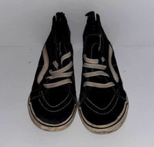 Scarpe bambino taglia 8,5 nere alte Van off the Wall zip lacci elastici