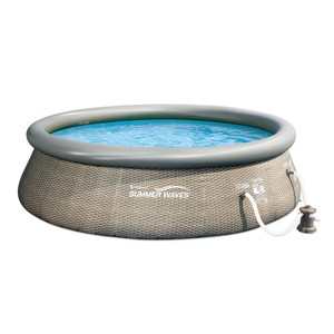 Summer Waves 12ft x 36in Above Ground Inflatable Swimming Pool, Pump (Open Box) - Click1Get2 Coupon&set=par1&price_min=200&sale=mega Discount