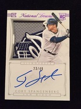 2015 National Treasures Cory Spangenberg LOGO patch RPA 23/49