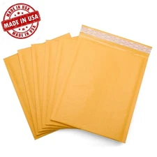 Kraft Gold Air Bubble Mailers Shipping Padded Envelopes Self Seal Made in USA