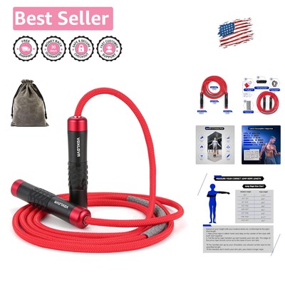 Effortless Fitness with 1LB Weighted Adjustable Jump Rope - Unmatched Comfort