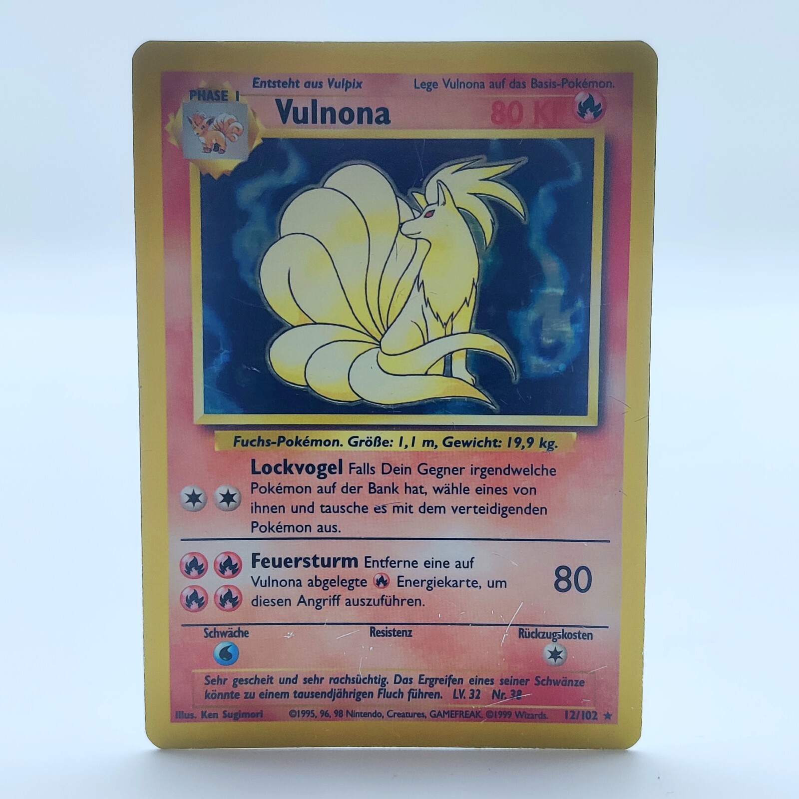 Pokemon Ninetales 12/102 Holo Base Set Card TCG NM Condition