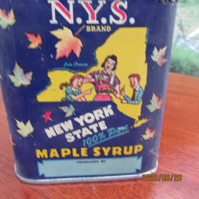 1950's New York Maple Syrup 1 Pint Tin Can eBay