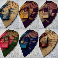 Women Jacquard Banarasi Silk Saree With Running Blouse