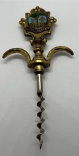 Vintage Metal Huntington Enamel Shield Corkscrew Souvenir 1940's 1950's VTG