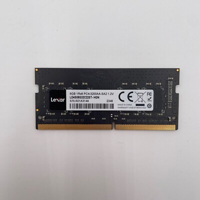 Lexar RAM 8GB (1x8GB) DDR4 3200MHz SODIMM Laptop Memory LD4S08G32C22ST-HGN 