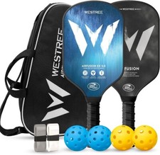 New Pickleball Paddles Carbon Fiber Racquet Complete Set