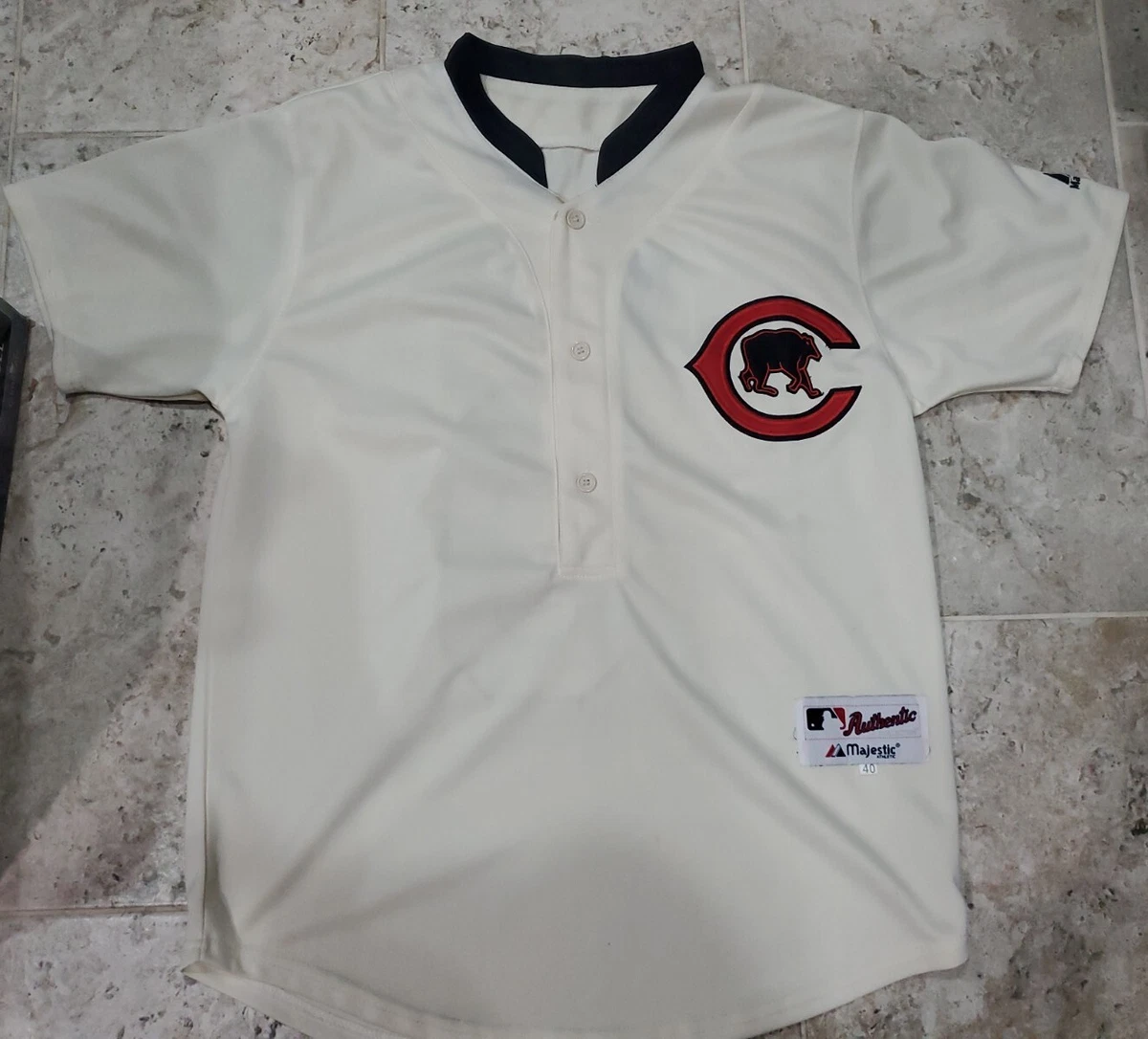 ULTRA RARE MAJESTIC AUTHENTIC JAVIER BAEZ CHICAGO CUBS 1916 JERSEY  MEN'S SIZE 40