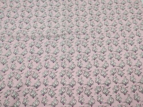 Wedding Planner Pink Fabric  White Bells Marcus Brothers  1/2 yds 44 wide - Picture 1 of 3