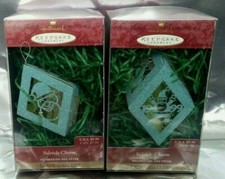 2  Yuletide Charm Laser Gallery 1999 Hallmark Ornament QLZ4269  EUC  