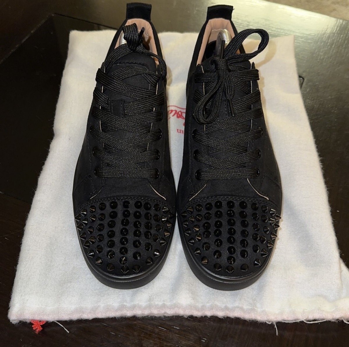 スニーカー Christian Louboutin Louis Junior Spikes Orlato Flat Veau Vel Louis Junior Spikes - Sneakers - Veau velours - Black - Men