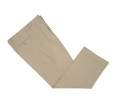NEW Brioni Cannes Style Pants Chinos  38 36 x 29  Tan Cotton Pleated Front