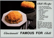Cincinnati Chili and Coney Island Recipe Unposted Continental Molloy Postcard
