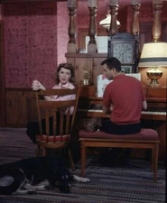 Julie London by piano Bobby Troup Vintage Original 2.25 x 2.25 Transparency 