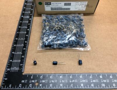 Lot De 100 Condensateurs électrolytiques Elna 22µF 200V - Radial, Température Max 85°C - Réf RE2-200V220M