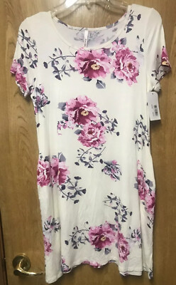 Pink Lily Waiting For My Love Ivory Pink Floral Stretch Dress L 10 12 | eBay Pink Lily Waiting For My Love Ivory Pink Floral Stretch Dress L 10 12 | eBay